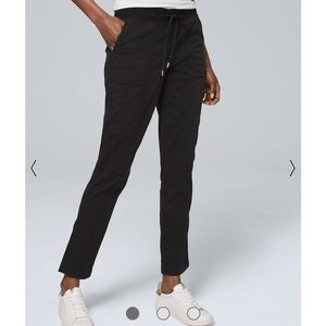 WHBM Black Mid-Rise Tapered Ankle Pants / Soft Cargo